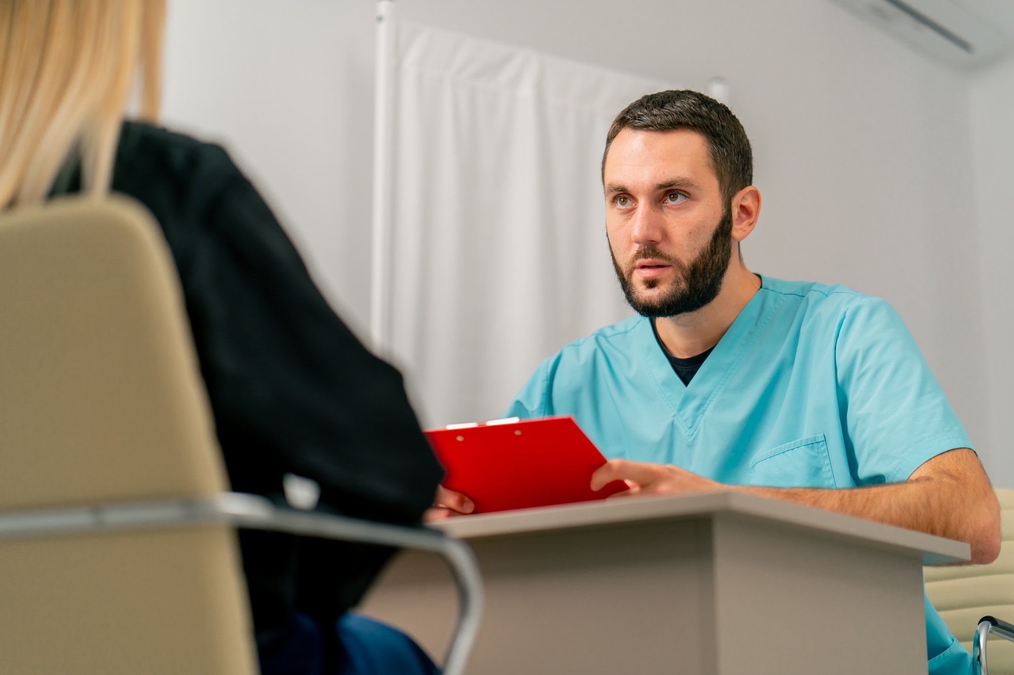 doctor prescribes detailed treatment for a young girl based on her examinations at medical center